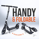 Apollo - High-end hulajnoga dla dorosłych – „Tornado 2.0” Cityroller dla dzieci od 7. roku życia - Czarny Srebrny