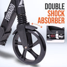 Apollo - High-end hulajnoga dla dorosłych – „Tornado 2.0” Cityroller dla dzieci od 7. roku życia - Czarny Srebrny