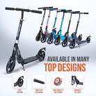 Apollo - High-end hulajnoga dla dorosłych – „Tornado 2.0” Cityroller dla dzieci od 7. roku życia - Czarny Srebrny