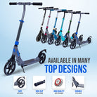 Apollo - High-end hulajnoga dla dorosłych – „Tornado 2.0” Cityroller dla dzieci od 7. roku życia - Szary Niebieski