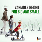 Apollo - High-end hulajnoga dla dorosłych – „Tornado 2.0” Cityroller dla dzieci od 7. roku życia - Szary Zielony