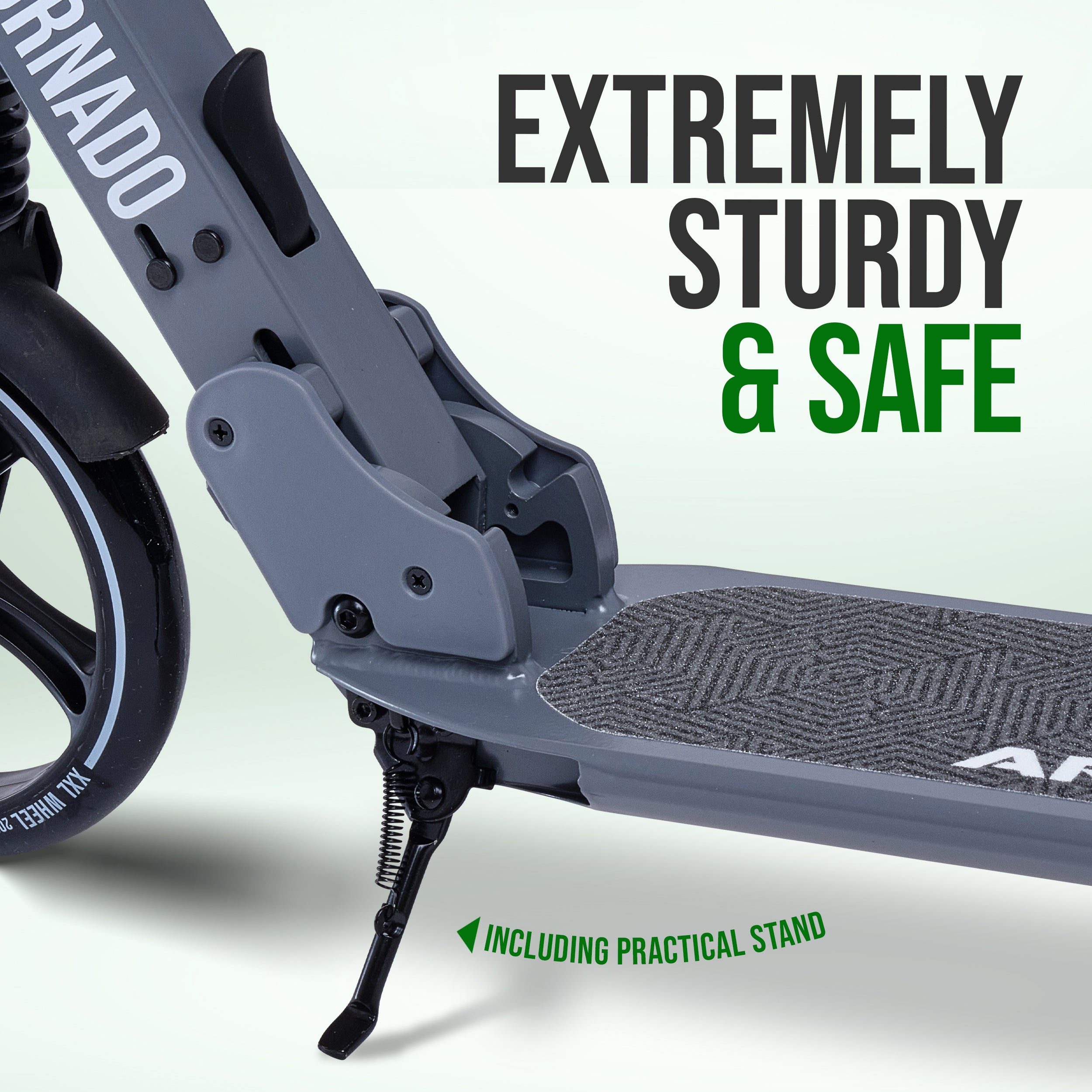 Apollo - High-end hulajnoga dla dorosłych – „Tornado 2.0” Cityroller dla dzieci od 7. roku życia - Szary Zielony