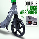 Apollo - High-end hulajnoga dla dorosłych – „Tornado 2.0” Cityroller dla dzieci od 7. roku życia - Szary Zielony