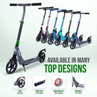 Apollo - High-end hulajnoga dla dorosłych – „Tornado 2.0” Cityroller dla dzieci od 7. roku życia - Szary Zielony