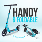 Apollo - High-end hulajnoga dla dorosłych – „Tornado 2.0” Cityroller dla dzieci od 7. roku życia - Jasnoturkusowy