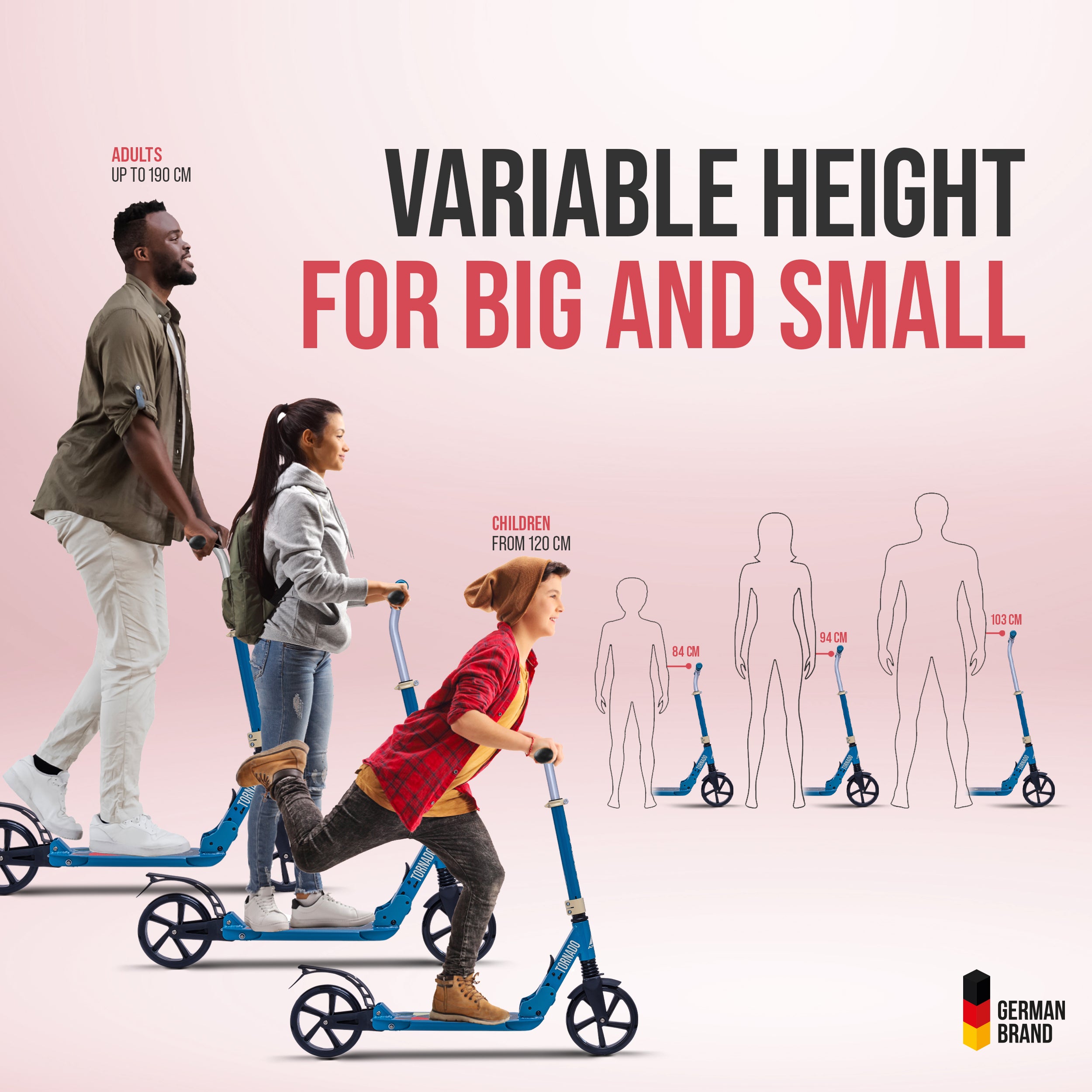 Apollo - High-end hulajnoga dla dorosłych – „Tornado 2.0” Cityroller dla dzieci od 7. roku życia - Turkusowy