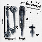 Apollo - Hulajnoga miejska„Moonracer” LED dla dzieci z amortyzacją - Czarny