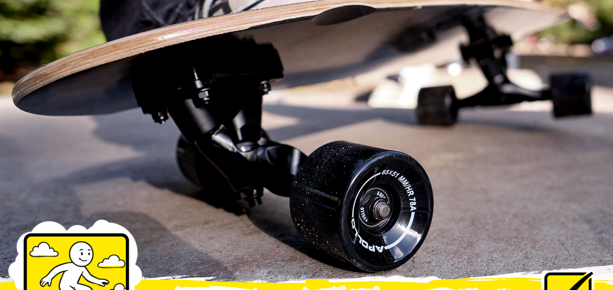 Apollo Funsport PL - Kółka Apollo Black do Longboarda i Skateboarda - Black - 70 x 51