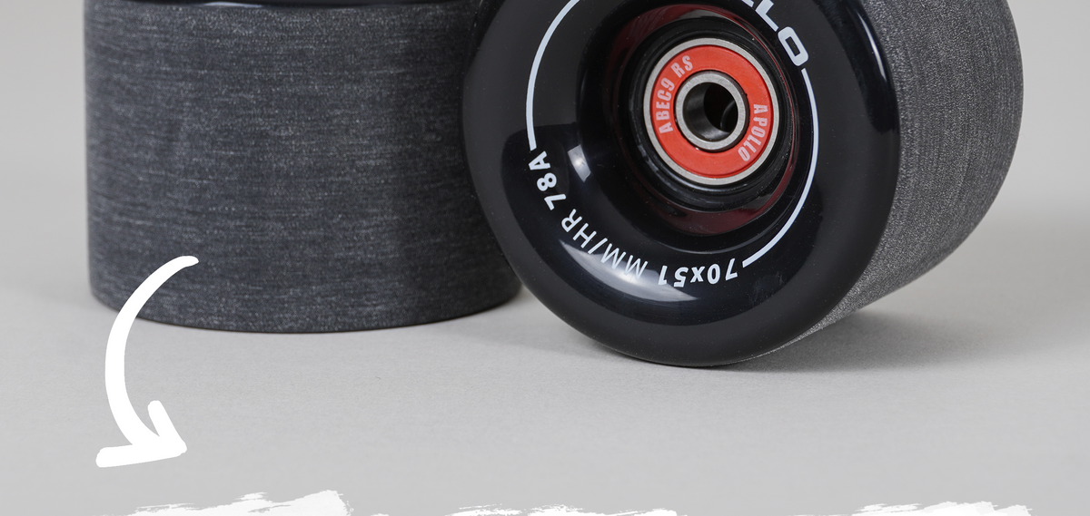 Apollo Funsport PL - Kółka Apollo Black do Longboarda i Skateboarda - Black - 70 x 51