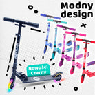 Apollo - Hulajnoga miejska„Moonracer” LED dla dzieci z amortyzacją - Czarny