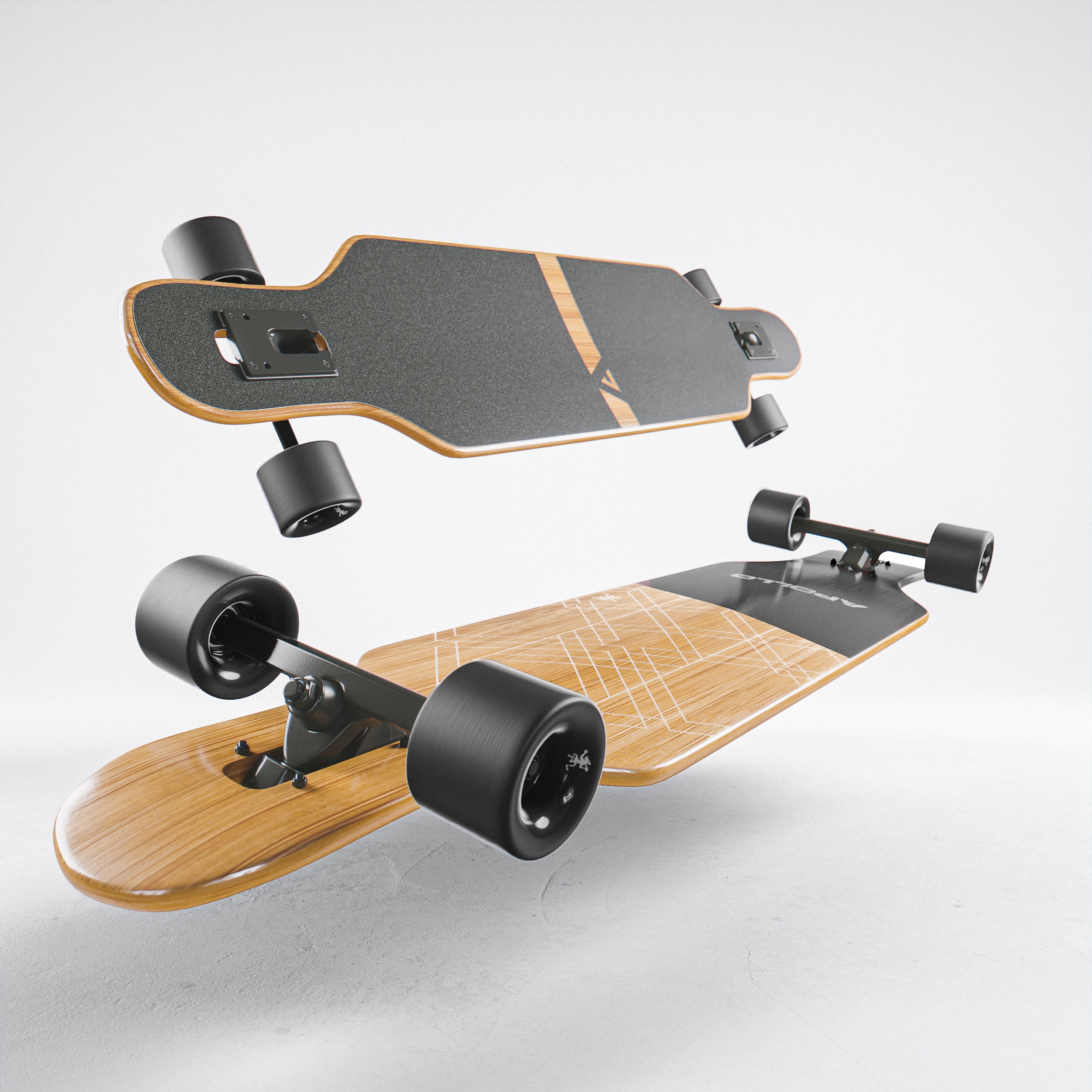 Apollo - Longboard z włókna szklanego "Bali Slide Black" - 39" w zestawie z T-Tool - Bali Slide Black