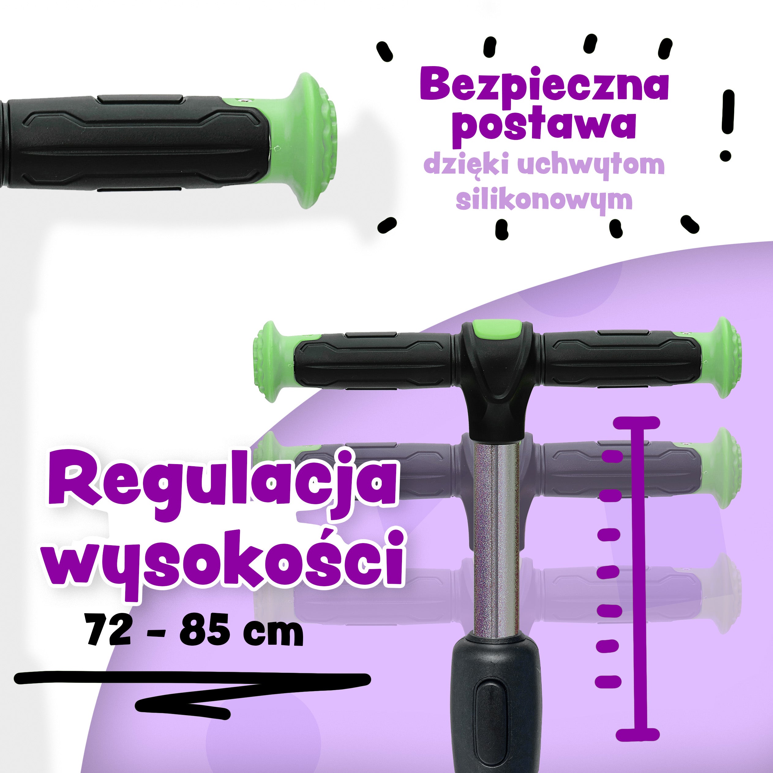 Apollo - Hulajnoga dla dzieci "KidsPro4" składana hulajnoga LED - Zielony