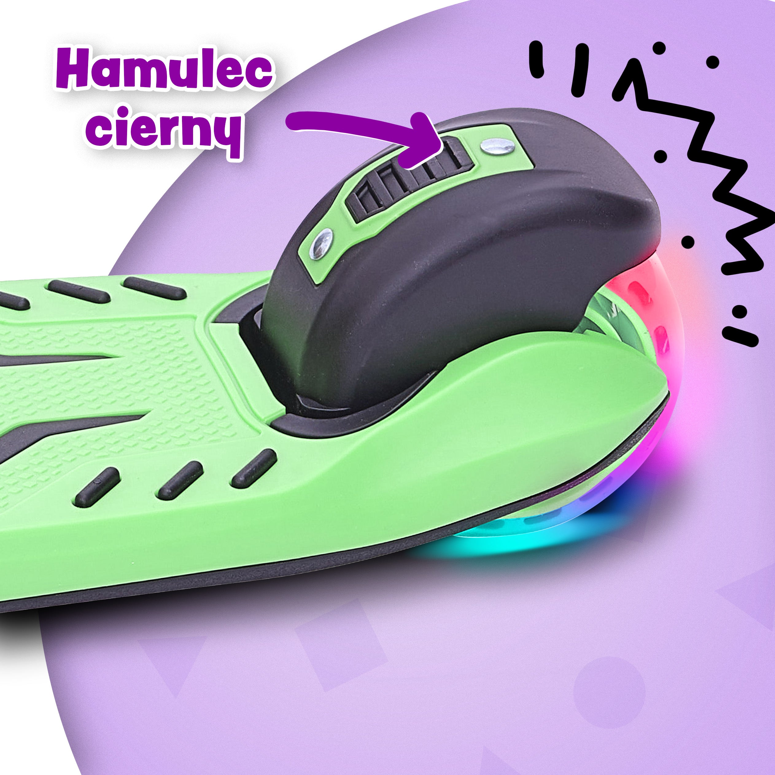 Apollo - Hulajnoga dla dzieci "KidsPro4" składana hulajnoga LED - Zielony