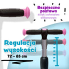 Apollo - Hulajnoga dla dzieci "KidsPro4" składana hulajnoga LED - Różowy