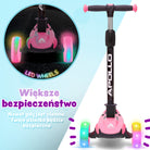 Apollo - Hulajnoga dla dzieci "KidsPro4" składana hulajnoga LED - Różowy