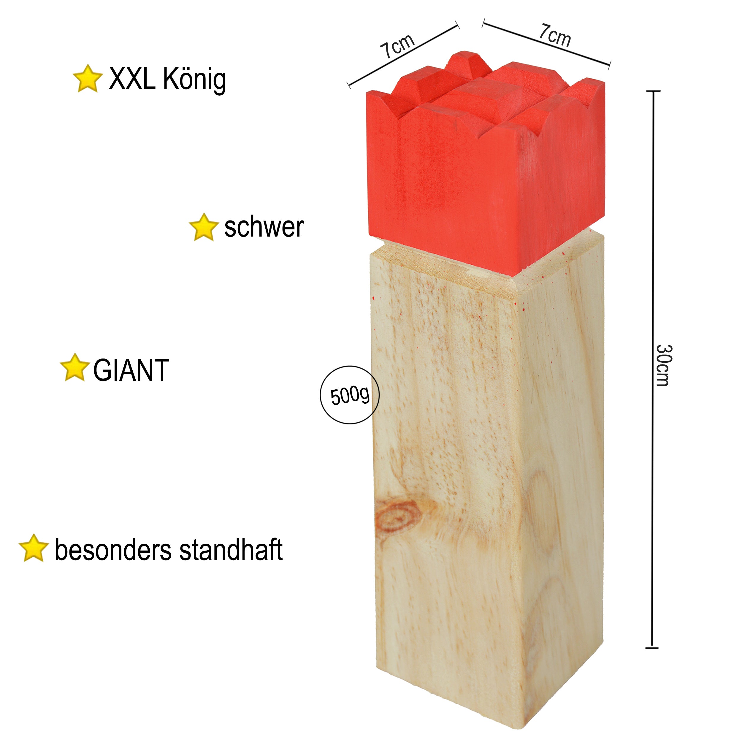 Ocean5 - Kubb - oryginalna gra wikingów w rzucanie - drewniana gra w kręgle szachowe od Ocean5 - Kubb - Deluxe - 30 x 7 cm (H B)