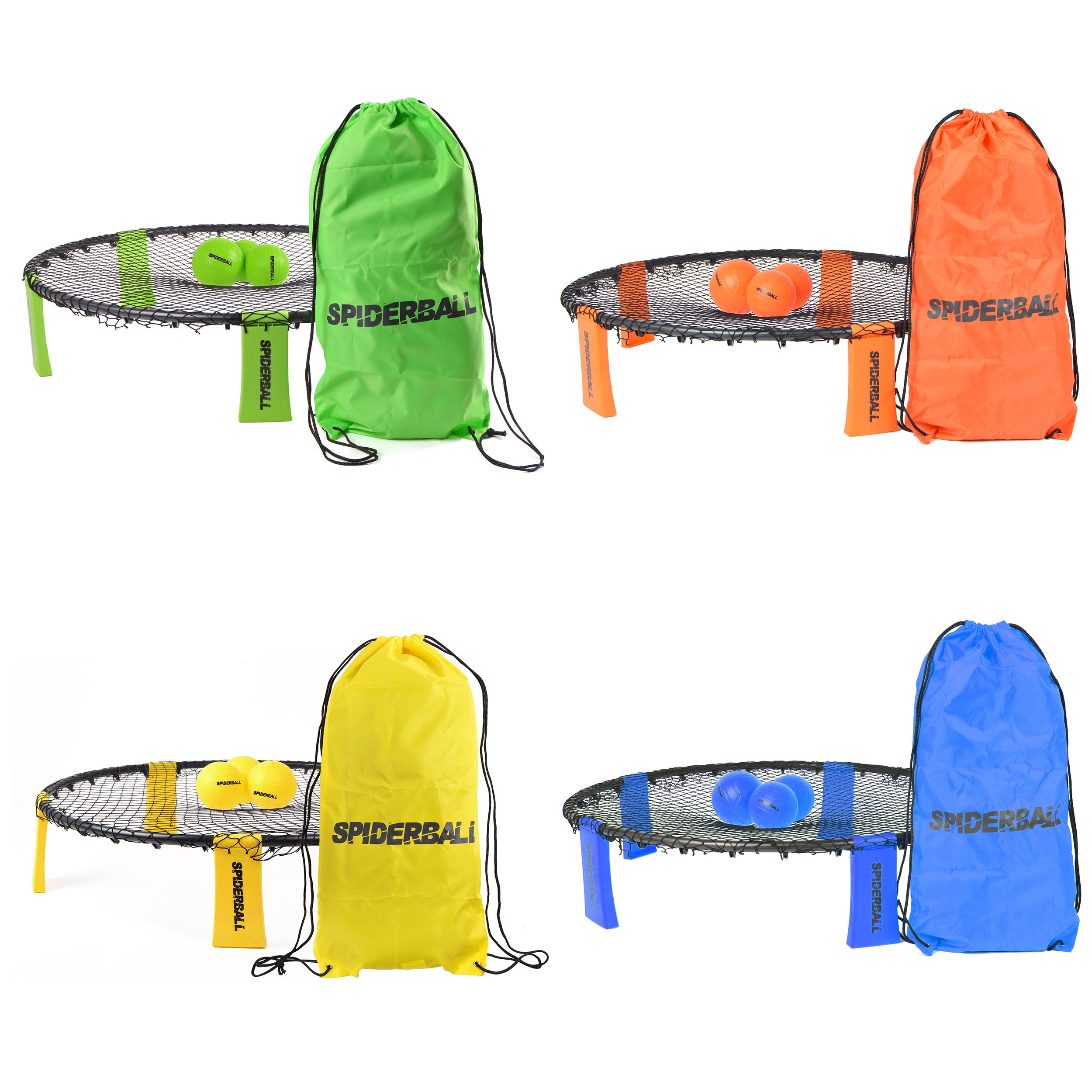 Ocean 5 - Zestaw Spiderball, gra w piłkę z siatką, 3 piłki i torba do przenoszenia -