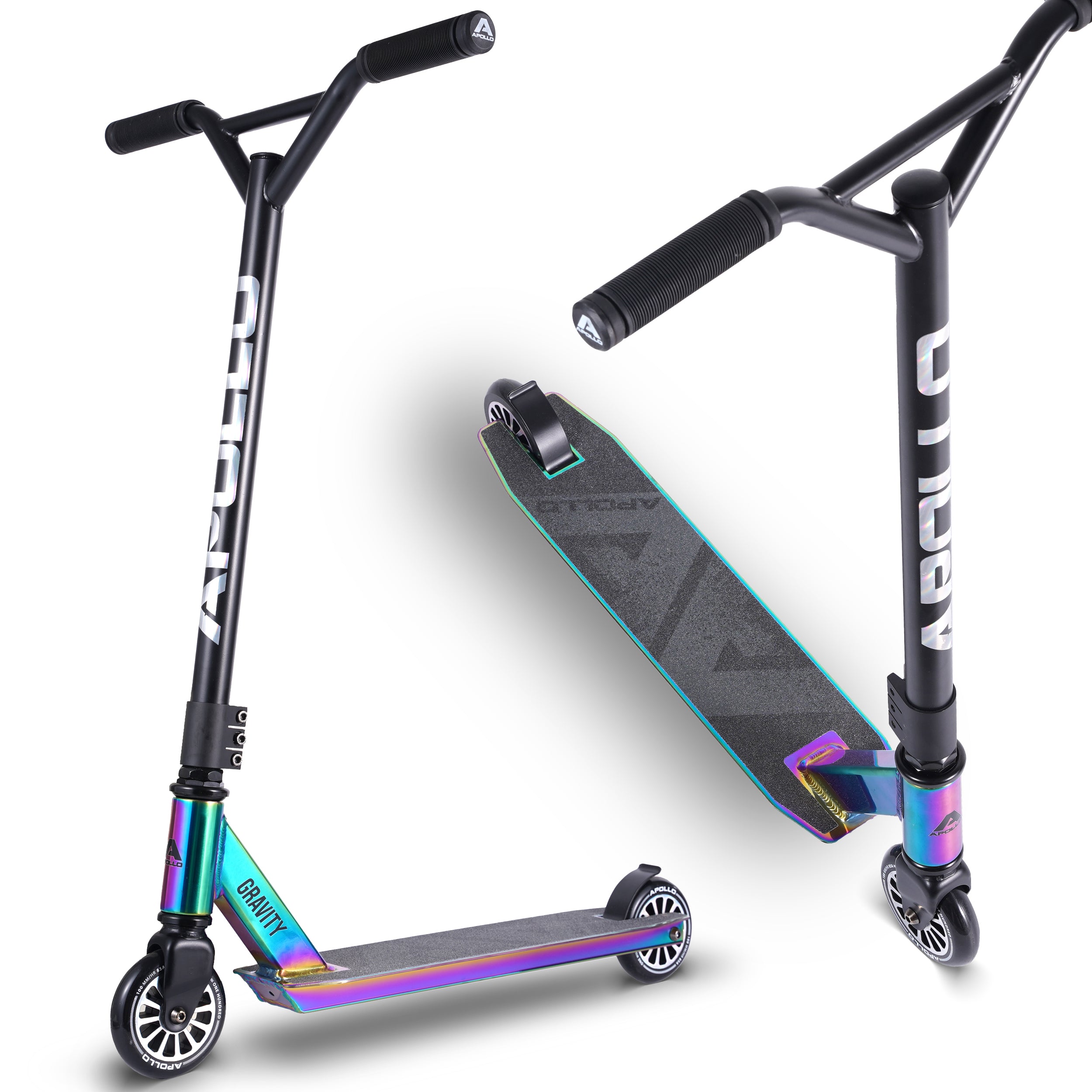 Apollo Stunt Scooter Gravity - Zabawkowa hulajnoga dla dzieci i nastolatków Tęczowy
