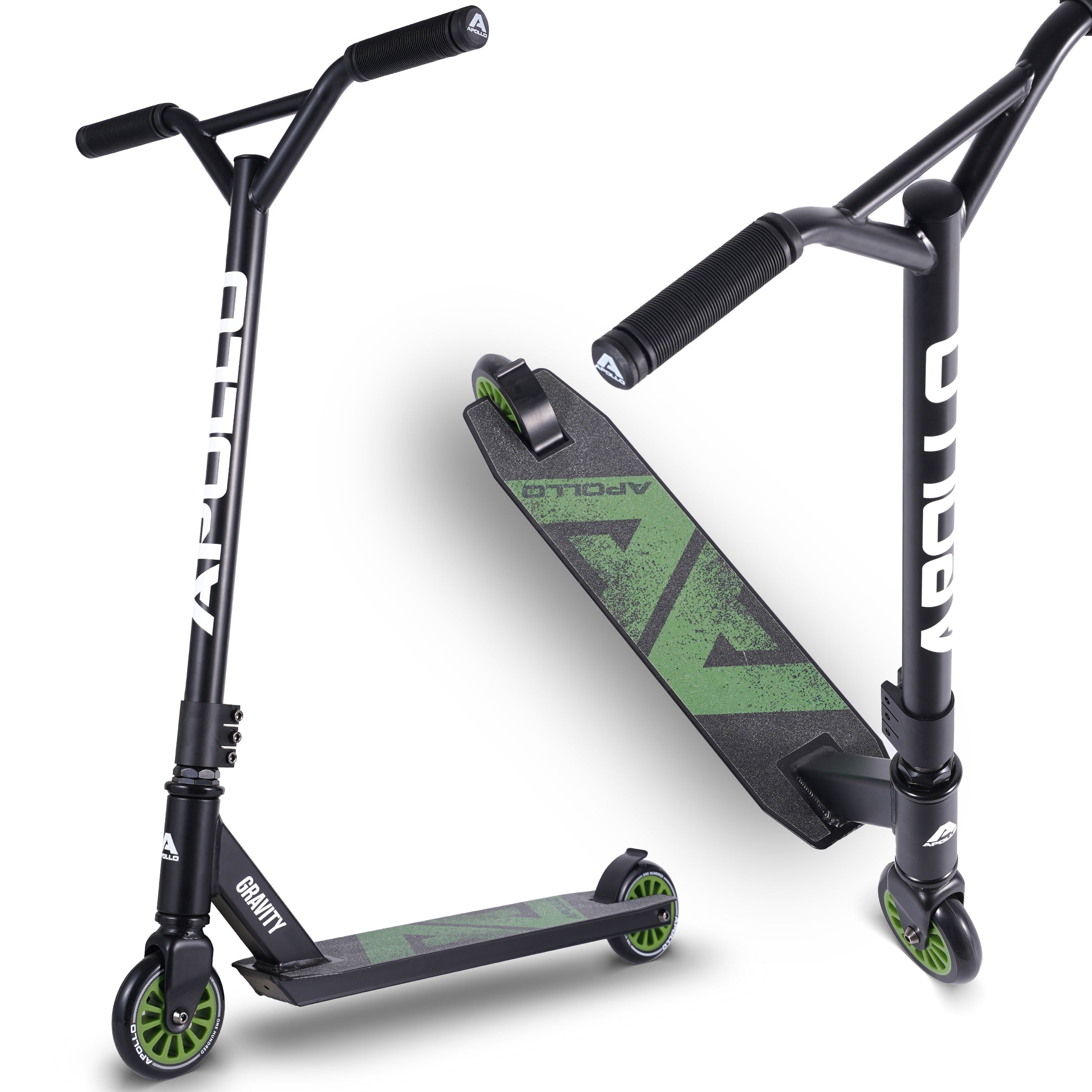 Apollo Stunt Scooter Gravity - Zabawkowa hulajnoga dla dzieci i nastolatków Błyszczący czarny