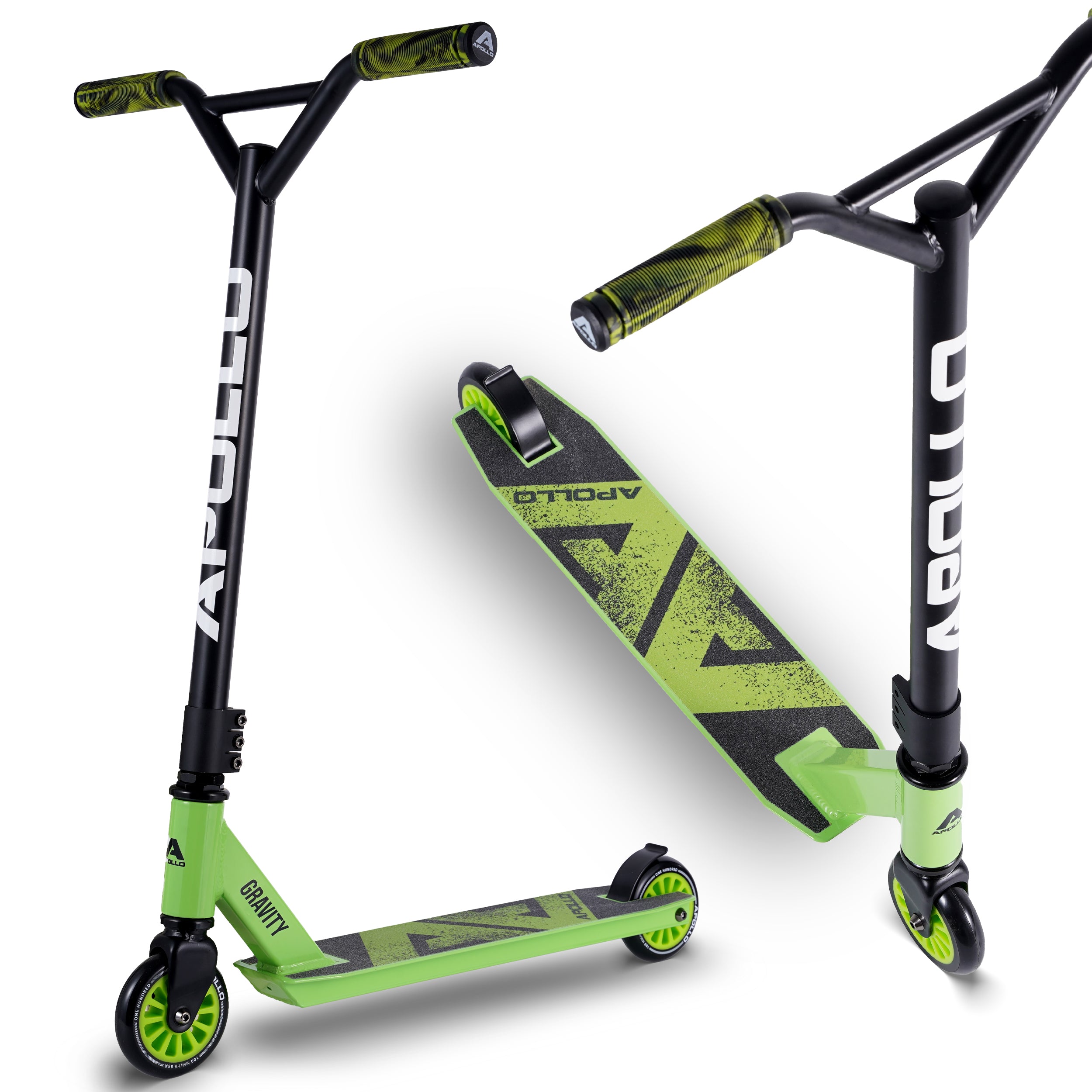 Apollo Stunt Scooter Gravity - Zabawkowa hulajnoga dla dzieci i nastolatków Zielony