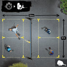 Apollo Funsport PL - Apollo Pickleball Court Marker Set – Zestaw do oznaczania podłogi All-in-One dla precyzji i wszechstronności -