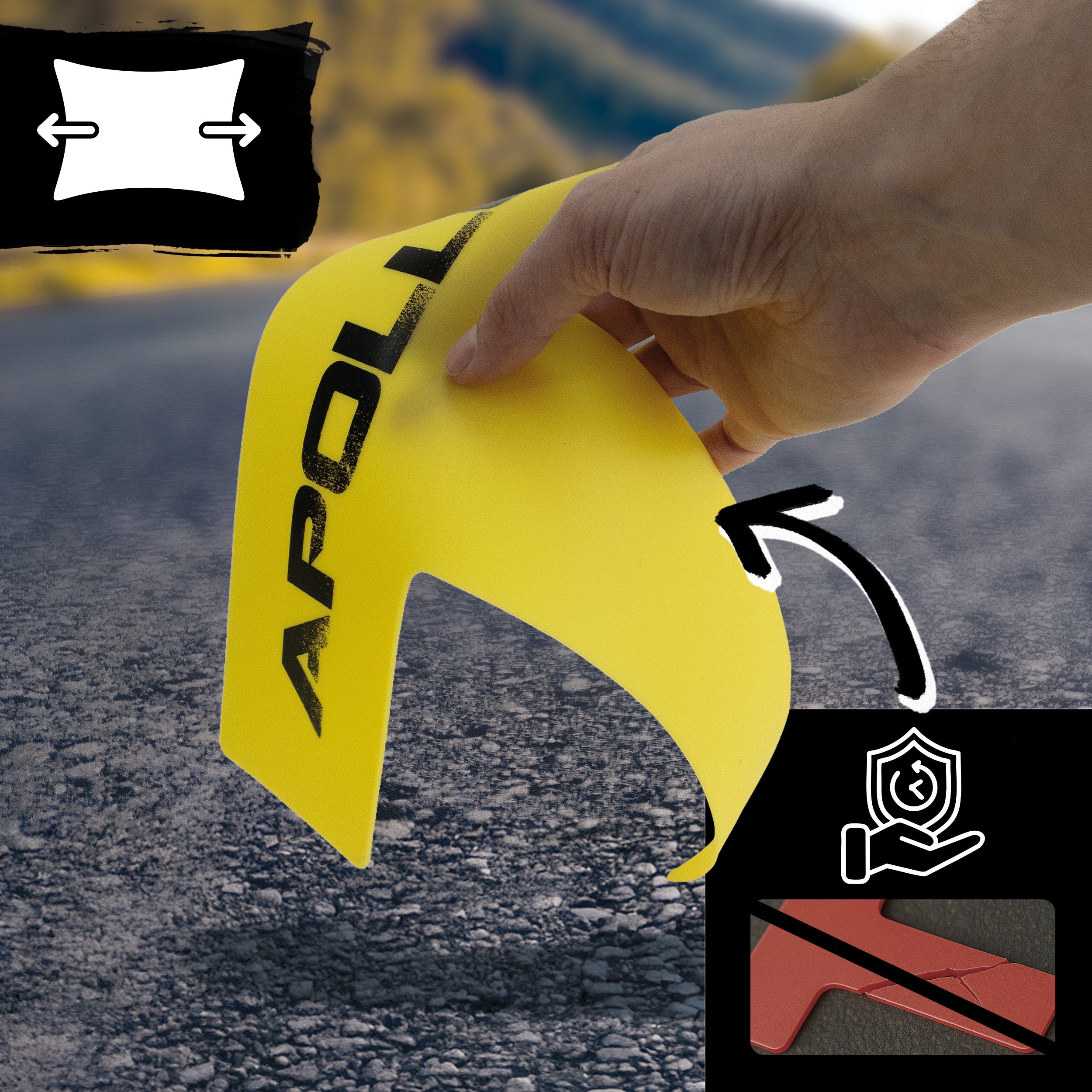 Apollo Funsport PL - Apollo Pickleball Court Marker Set – Zestaw do oznaczania podłogi All-in-One dla precyzji i wszechstronności -