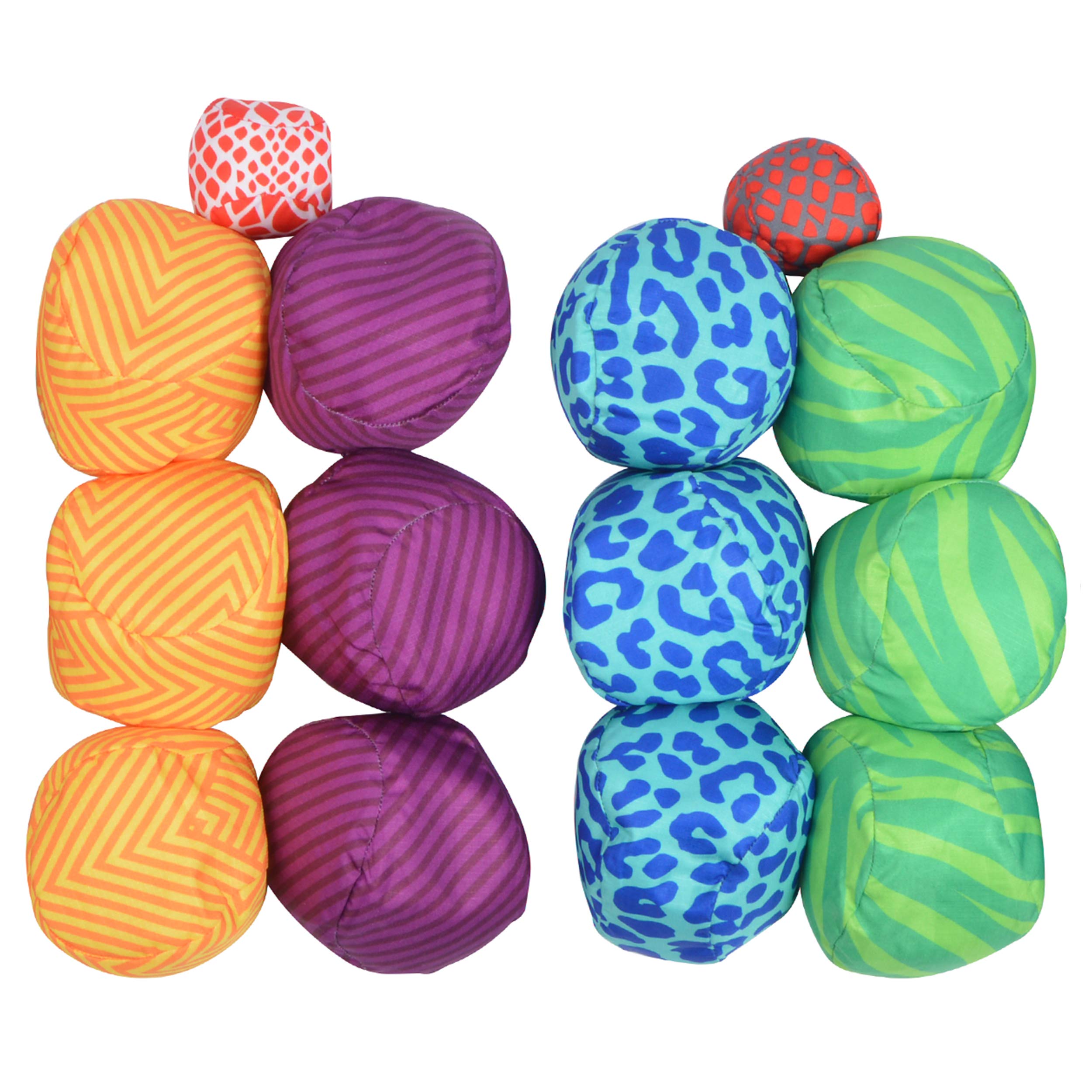 Apollo Funsport PL - Ocean 5 Extreme Boule – Zestaw miękkich bouli - 2er SET Lines + Animal Print