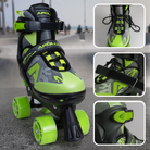 Apollo Champion Regulowane Rolki Quad - Regulowane Rolki dla Dzieci Zielony