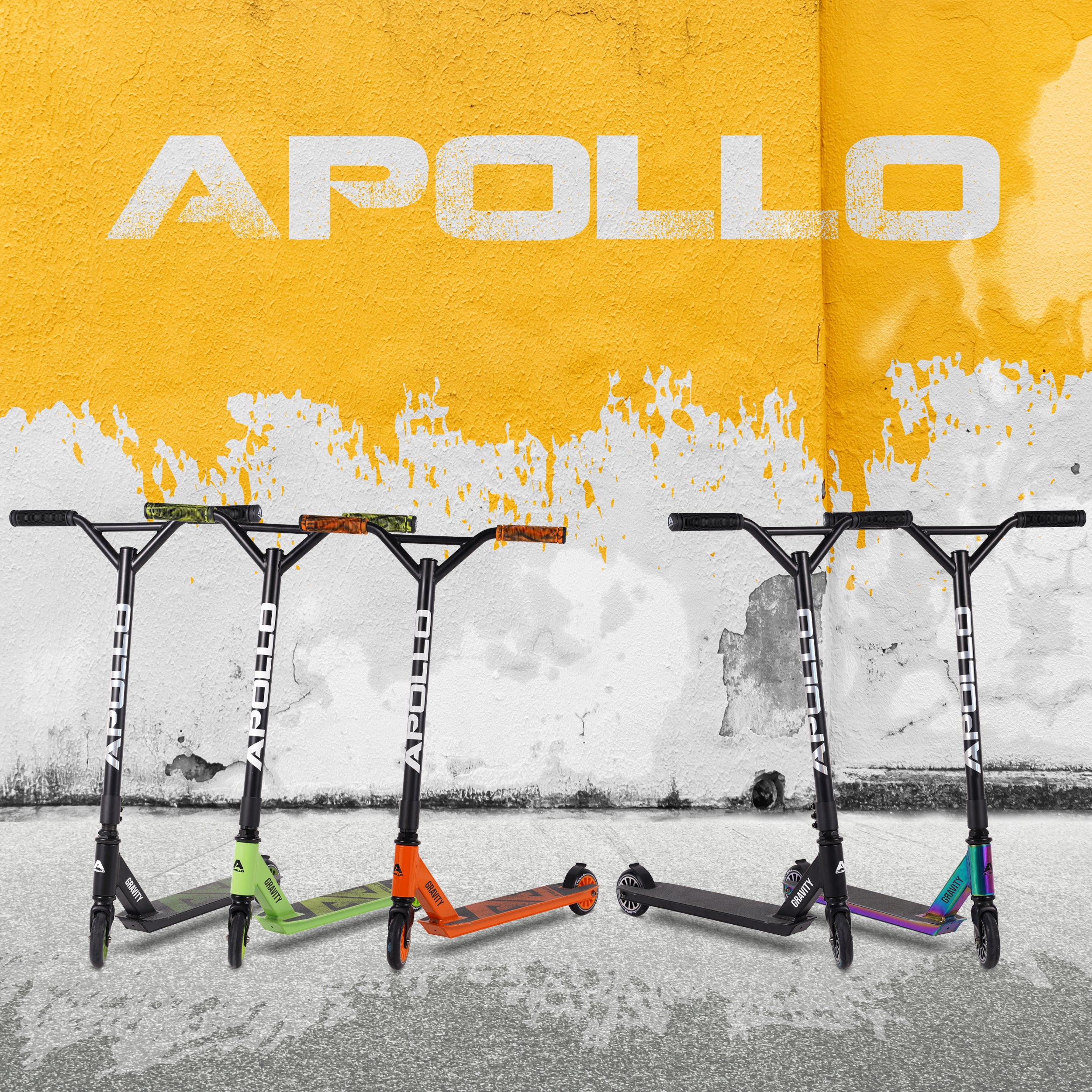 Apollo Stunt Scooter Gravity - Zabawkowa hulajnoga dla dzieci i nastolatków Czarny Zielony