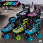 Apollo Champion Regulowane Rolki Quad - Regulowane Rolki dla Dzieci Czarny