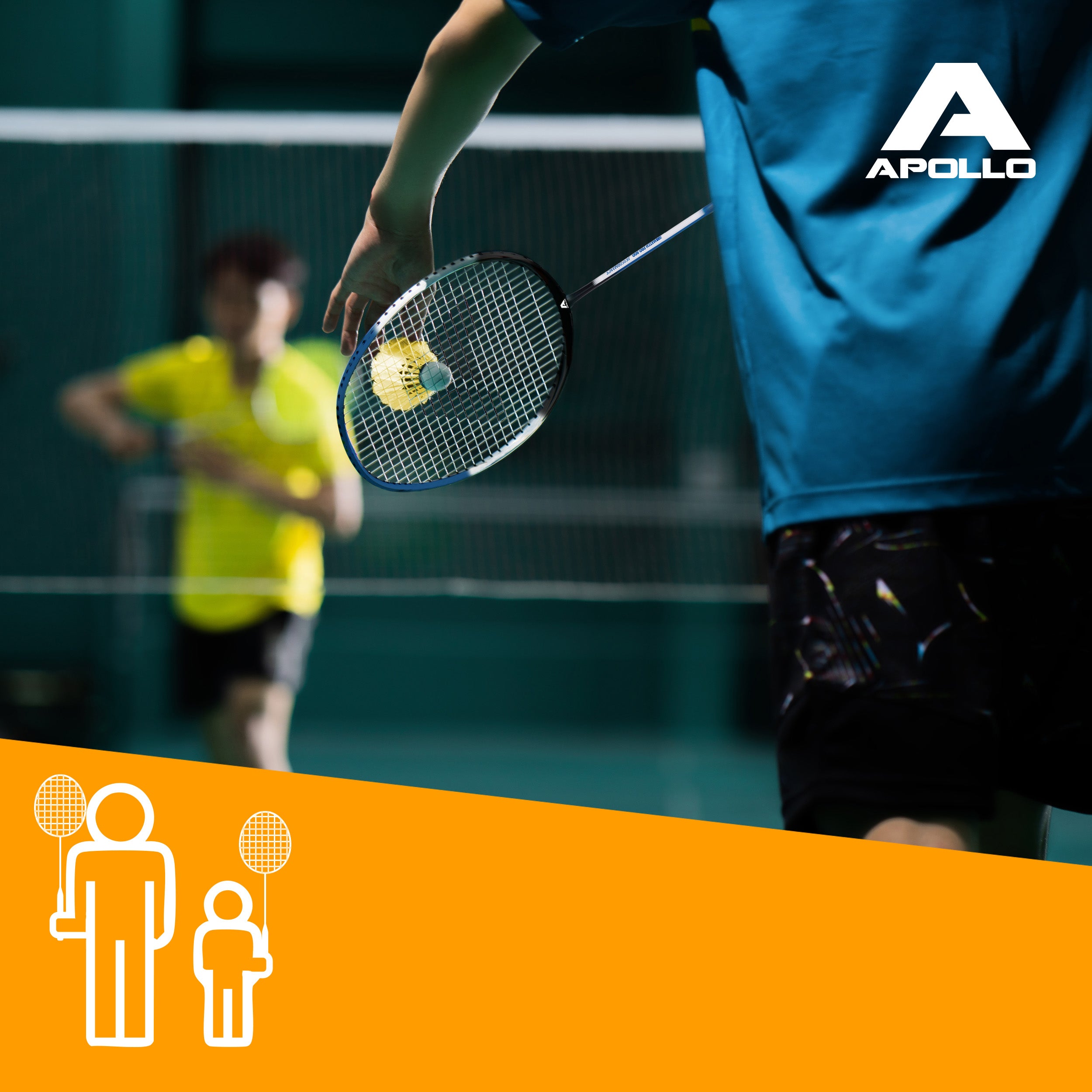 Apollo - Zestaw do badmintona Match Pro 800 – w zestawie: torba, 2 rakiety, lotki - Biały Czarny