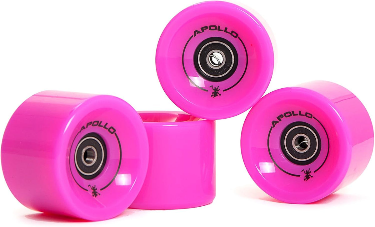 Apollo Funsport PL - Kółka Apollo Black do Longboarda i Skateboarda - Pink - 70 x 51