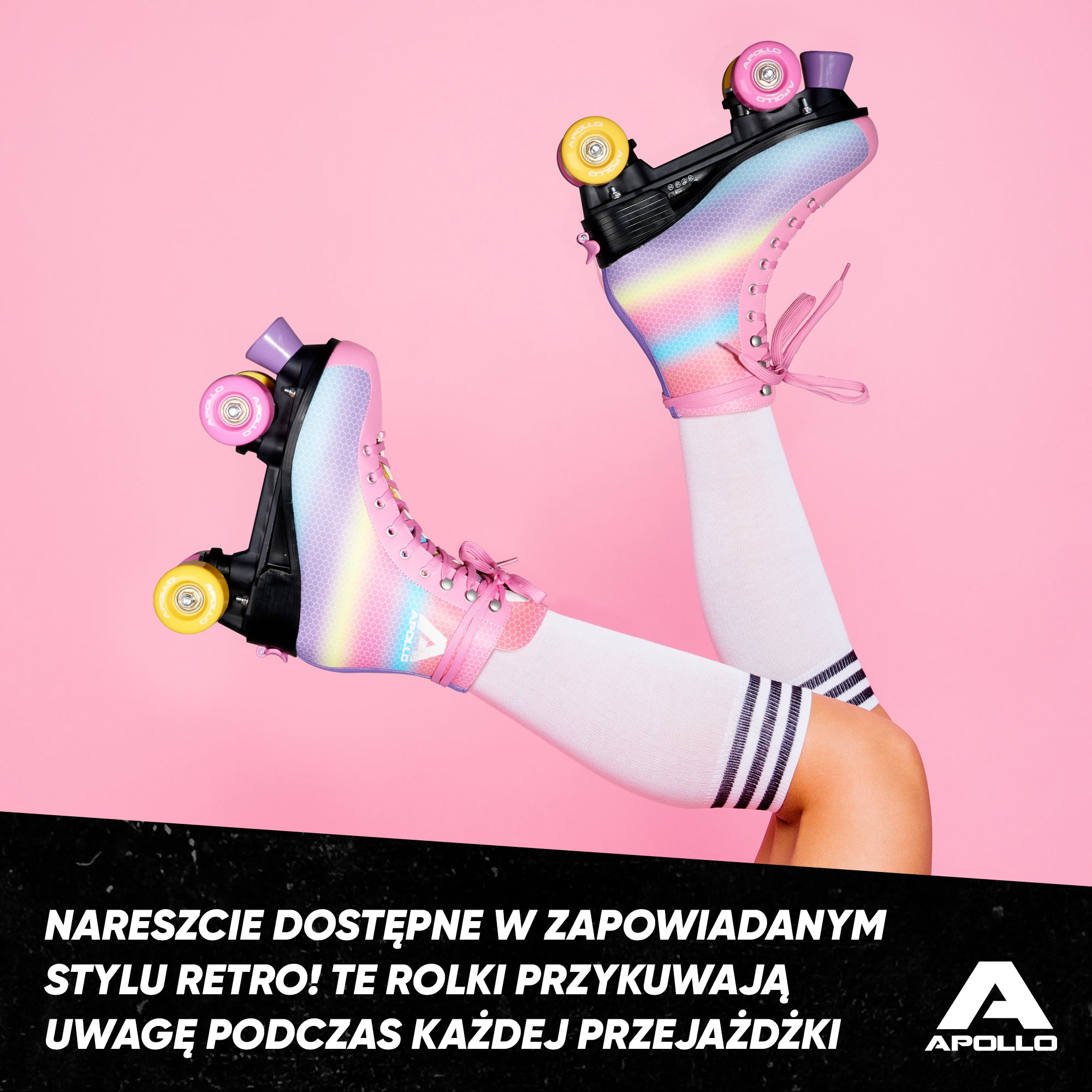 Apollo - Classic Roller wrotki dla dzieci i dorosłych - Dancing Queen LED - L (39-42)