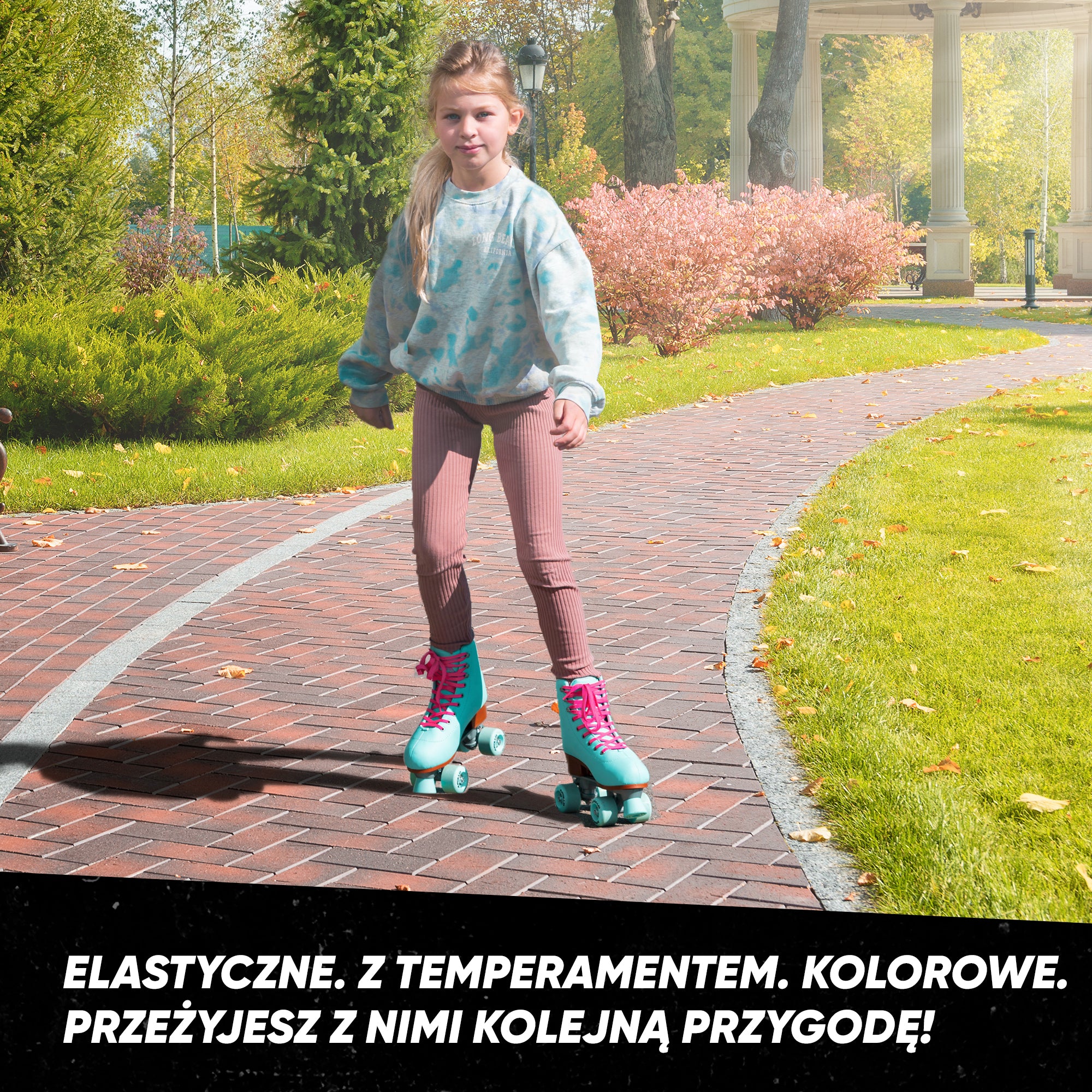 Apollo - Classic Roller wrotki dla dzieci i dorosłych - Lagoon LED - L (39-42)