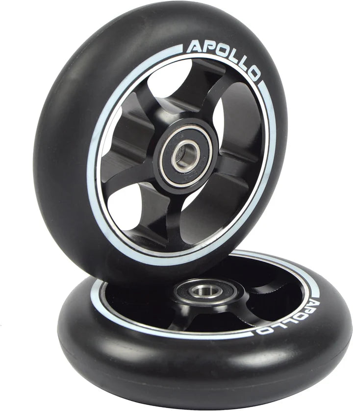 Apollo - Stunt Scooter 100mm ALU / PP Core Wheel Set - Czarny - ALU Core