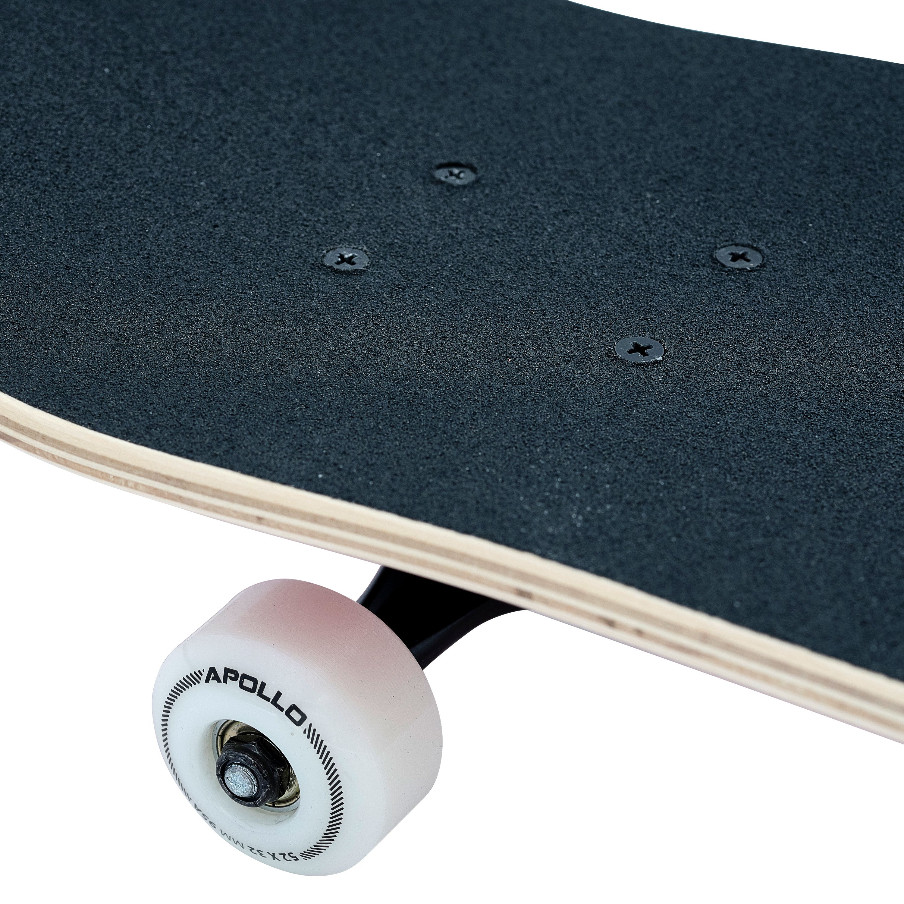 Apollo - Skateboard - "Red" - 7-warstwowa drewniana deska kompletna z łożyskami ABEC 7 - Red