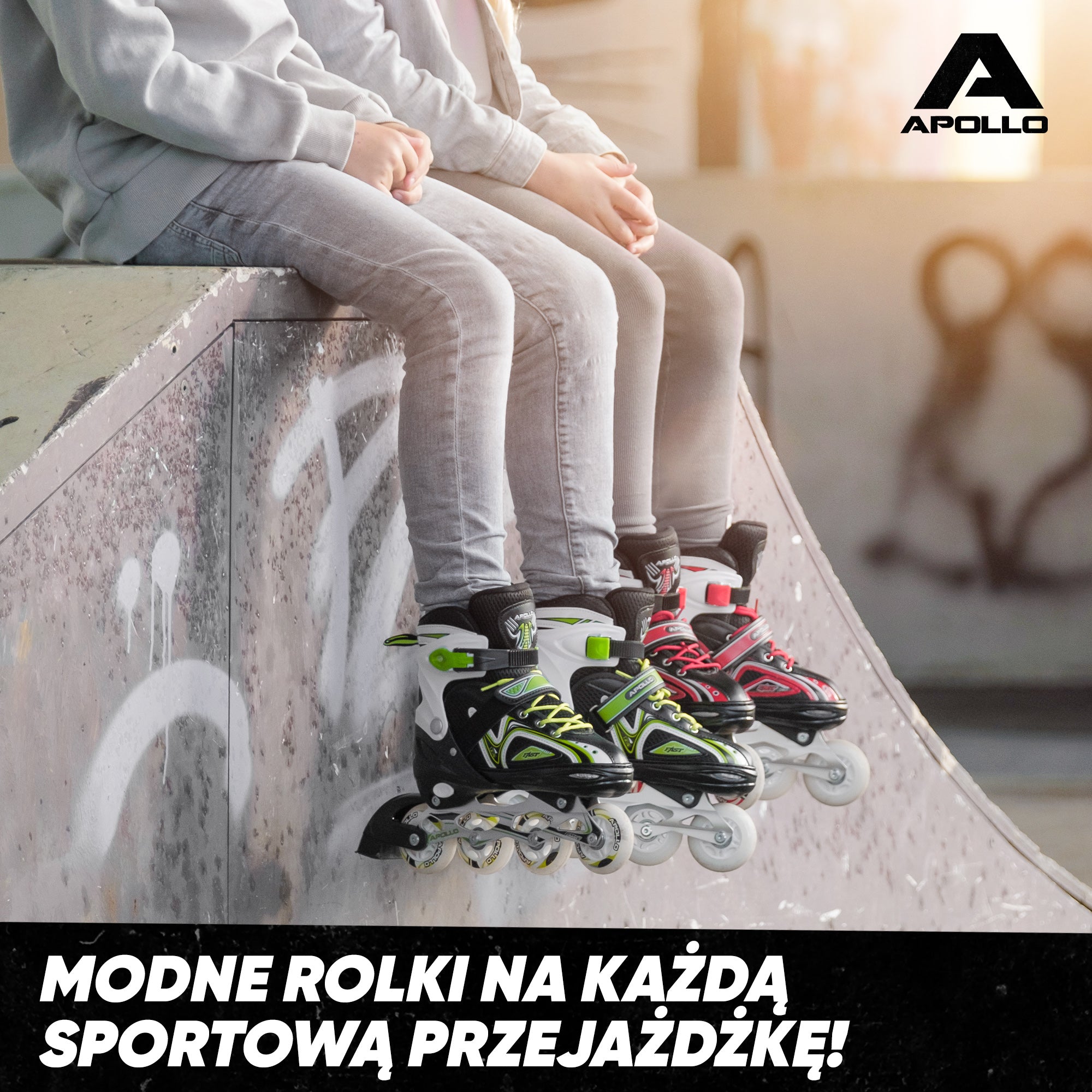 Apollo - Super Blade - Regulowane rolki - czerwony - L (39-42)