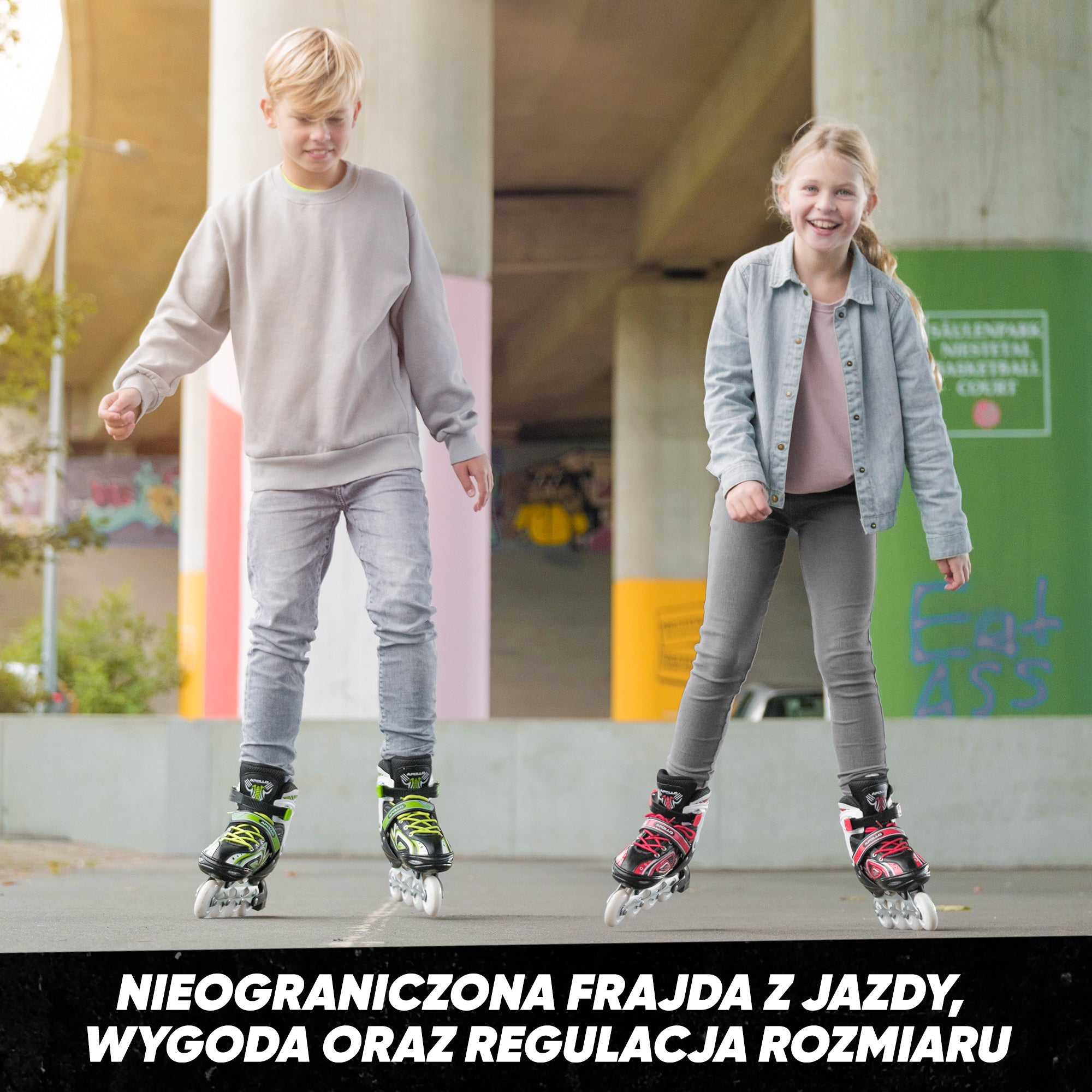 Apollo - Super Blade - Regulowane rolki - czerwony - L (39-42)