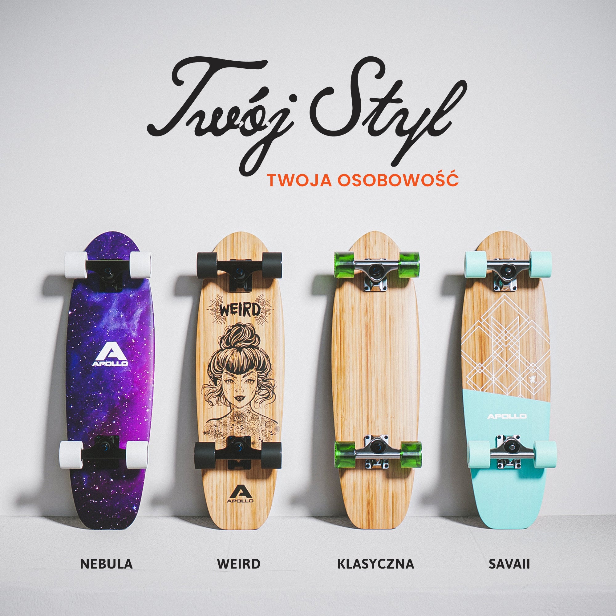 Apollo - Mini-Longboard - "Savaii Midi" - 27" Midi Cruiser -