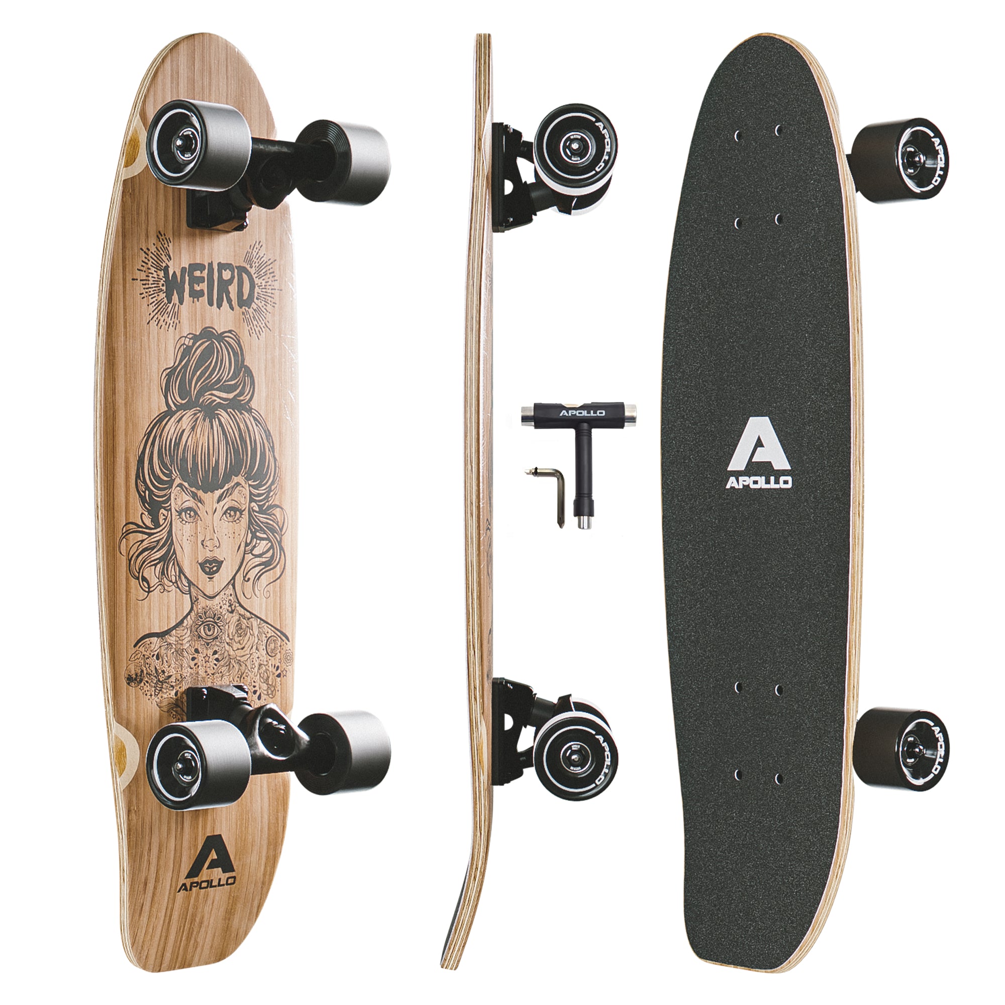 Apollo - Mini-Longboard - "Weird Midi" - 27" Midi Cruiser - Weird