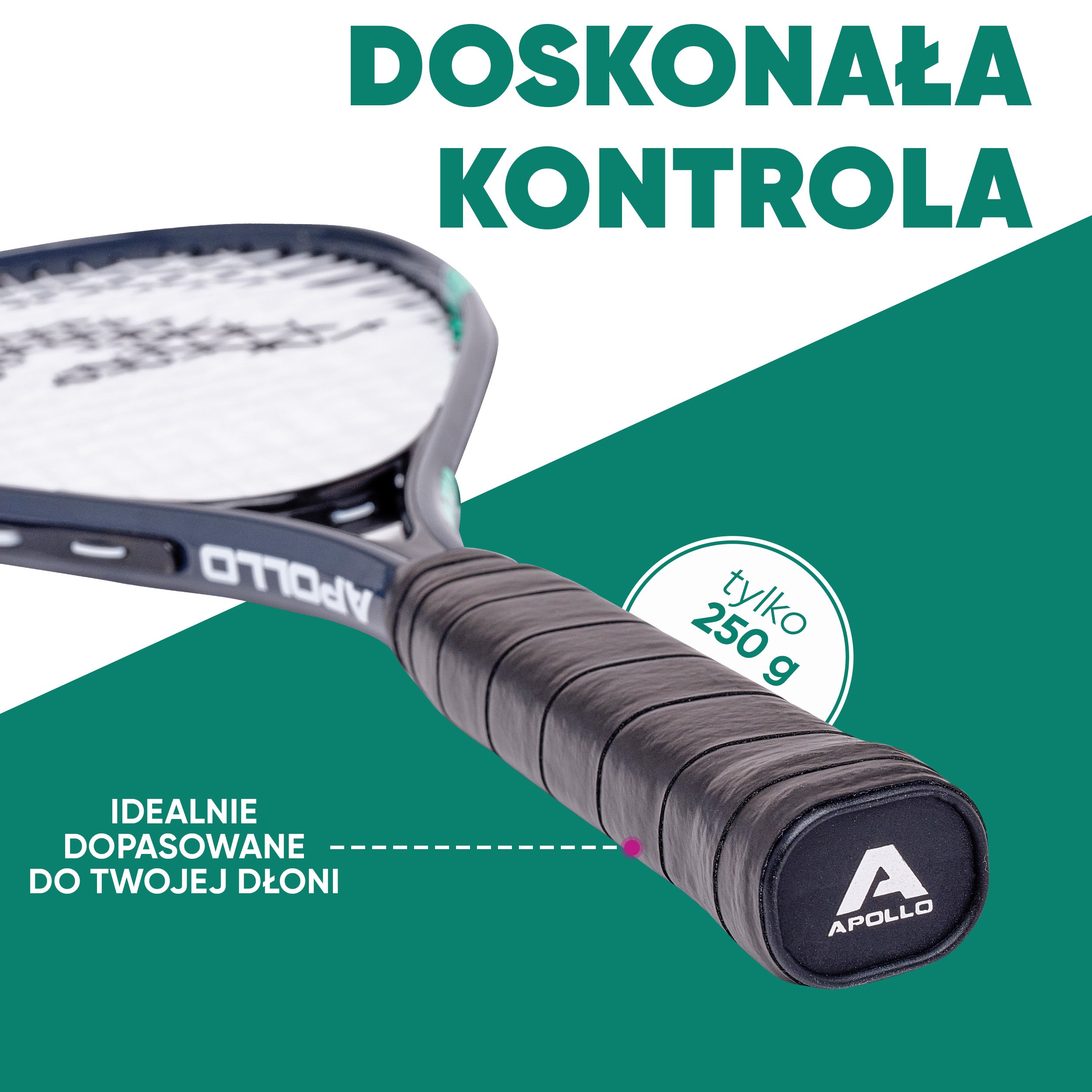 Apollo - Zestaw do speed badmintona - w tym torba, 2 rakiety, lotki - Szary Mennica