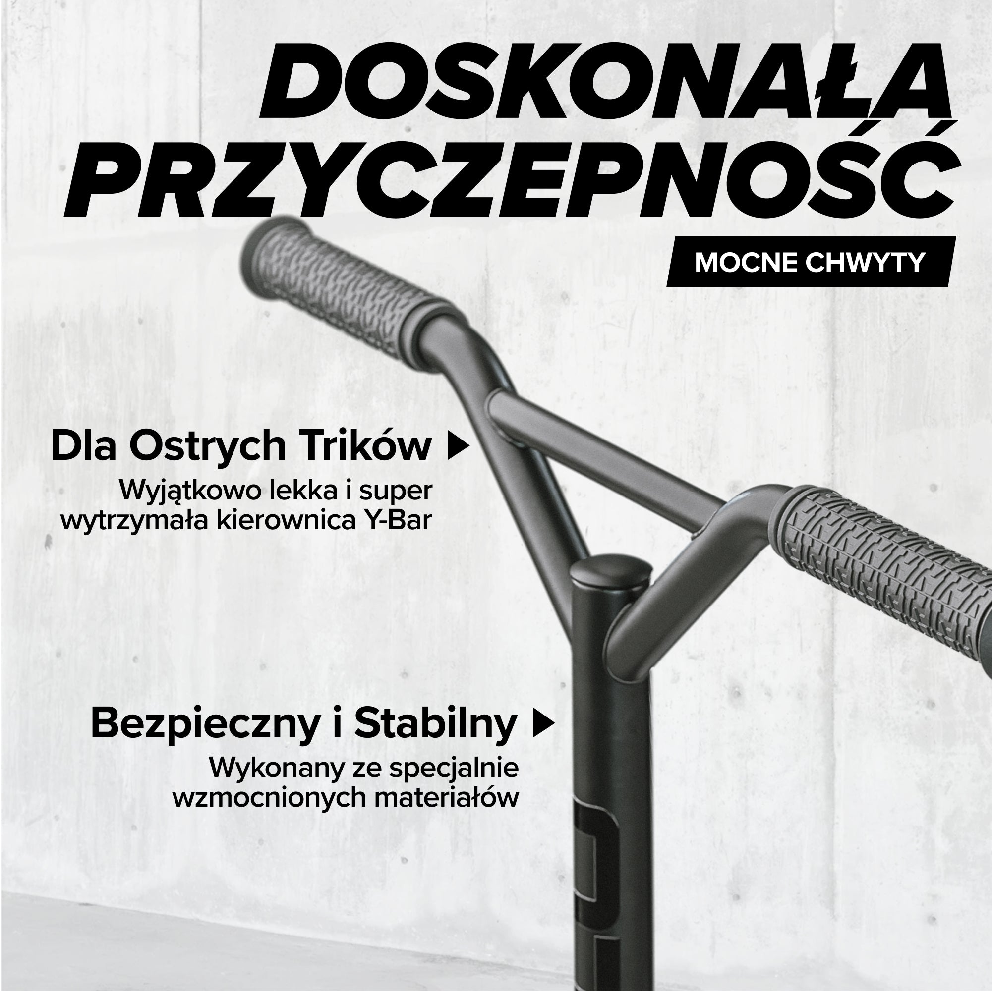 Apollo - Hulajnoga stunt „Genius Pro" - wytrzymała hulajnoga dla dzieci z łożyskami ABEC 9 - Czarny