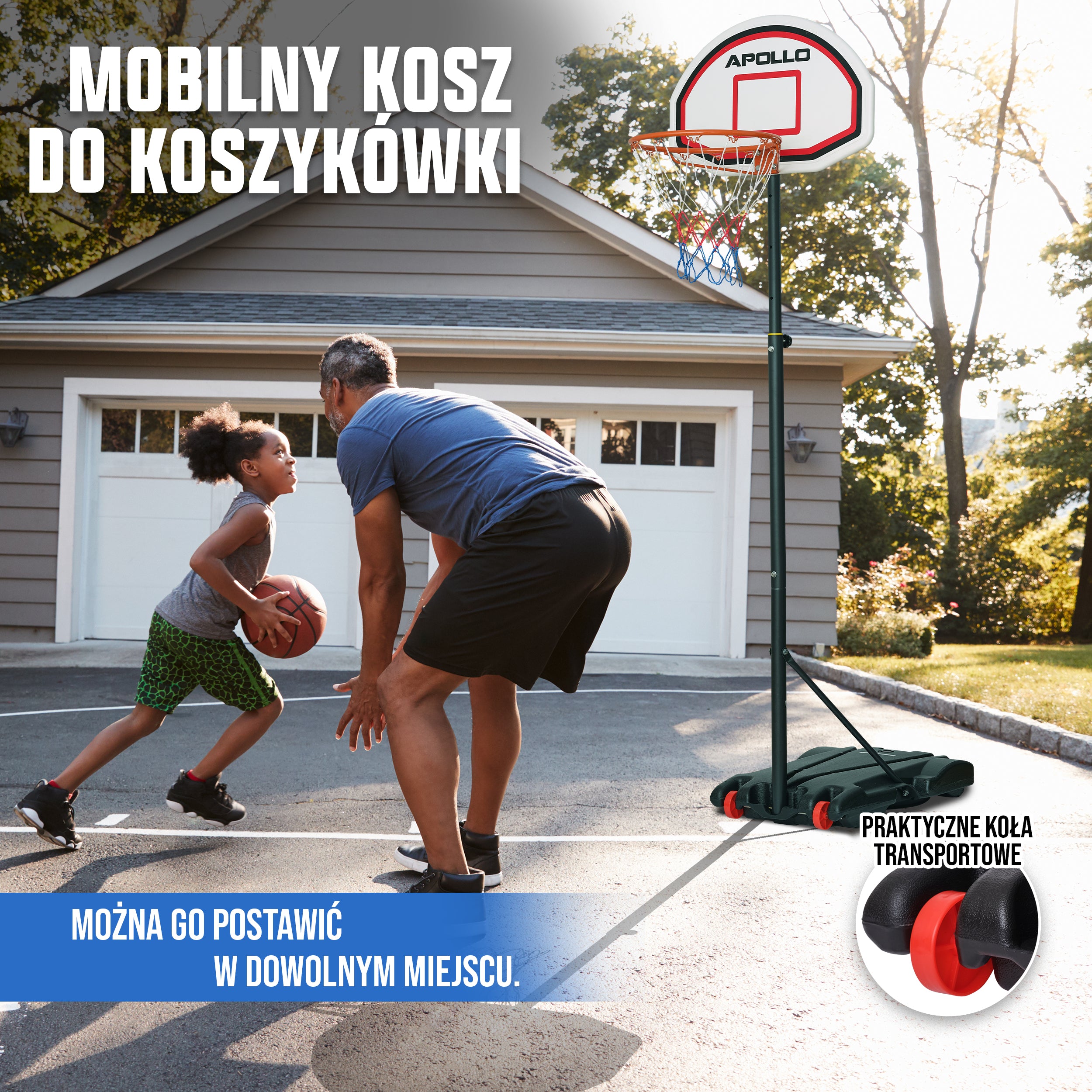 Apollo - Apollo kosz do koszykówki ze stojakiem i kółkami - Classic