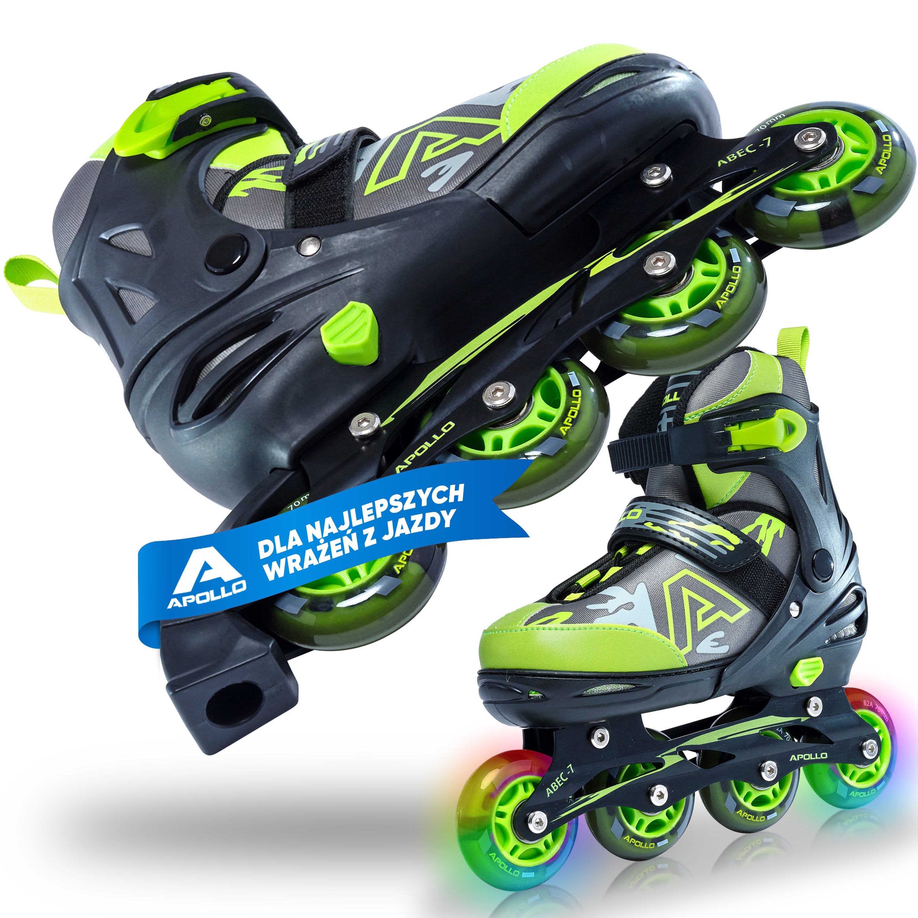 Apollo Funsport PL - Champion - Regulowane rolki - zielony - L (39-42)