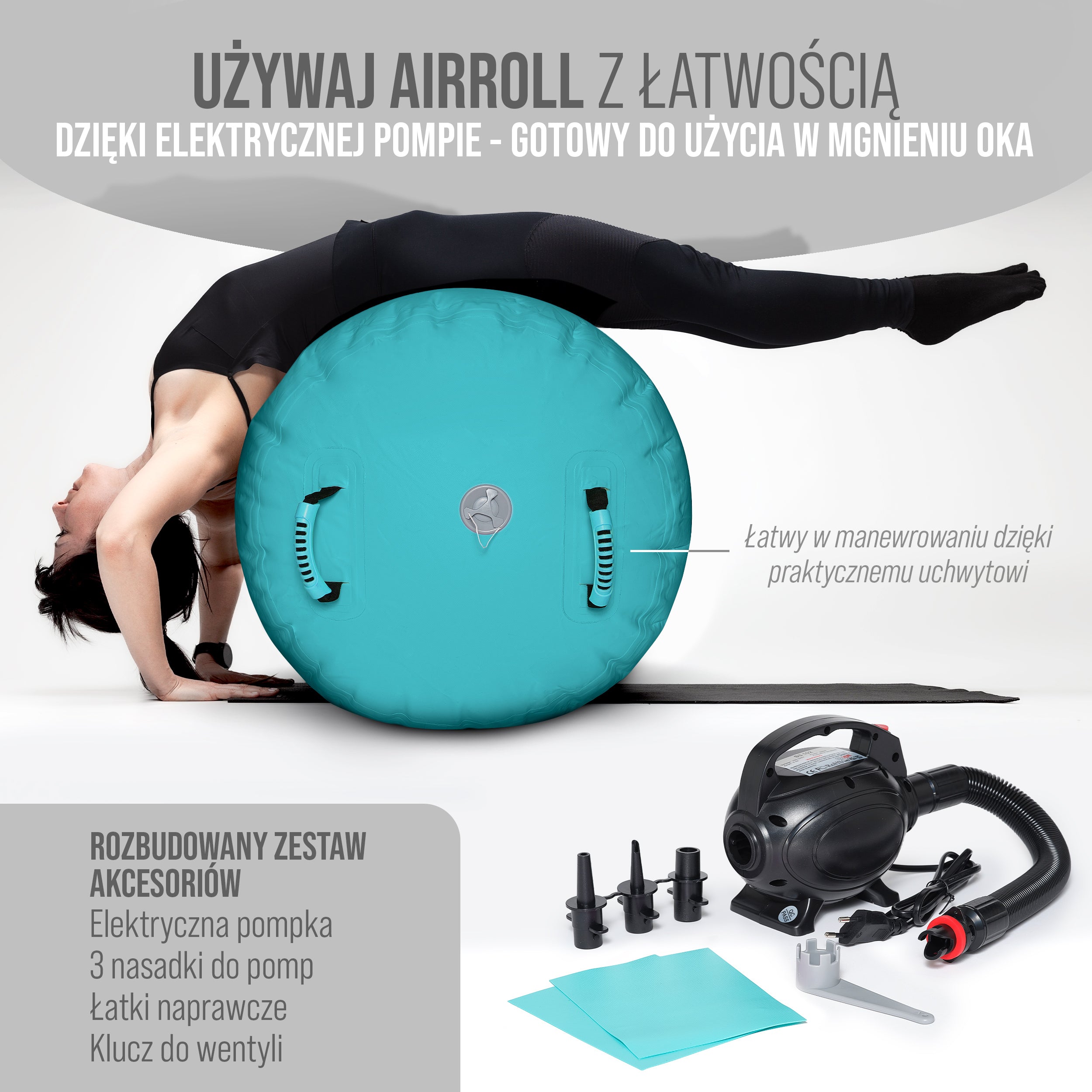 Apollo - Air Roll Pro - Roller powietrzny - Jasnoniebieski