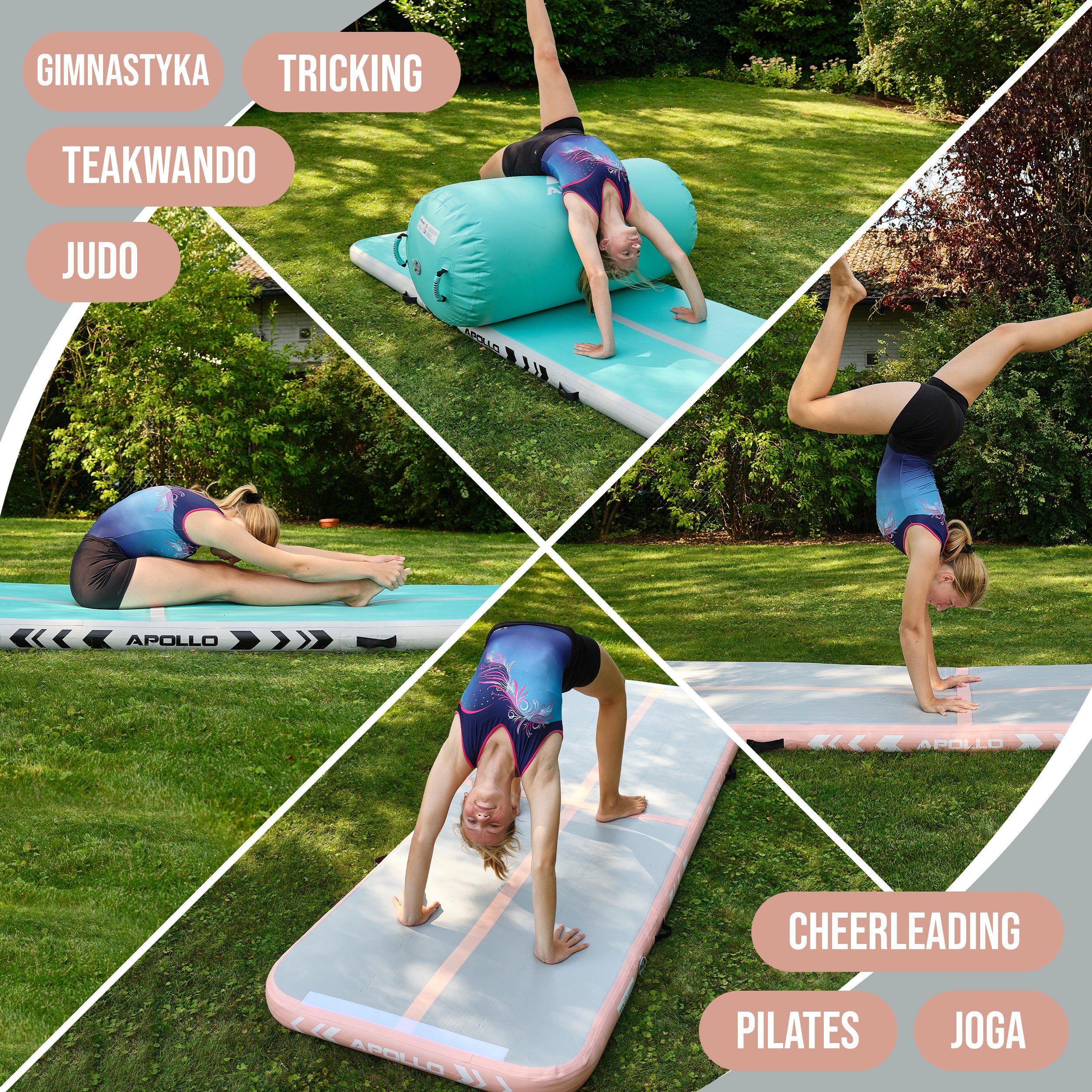 Apollo Funsport PL - Air Mat Pro - Mata powietrzna - Peach 400x100x10