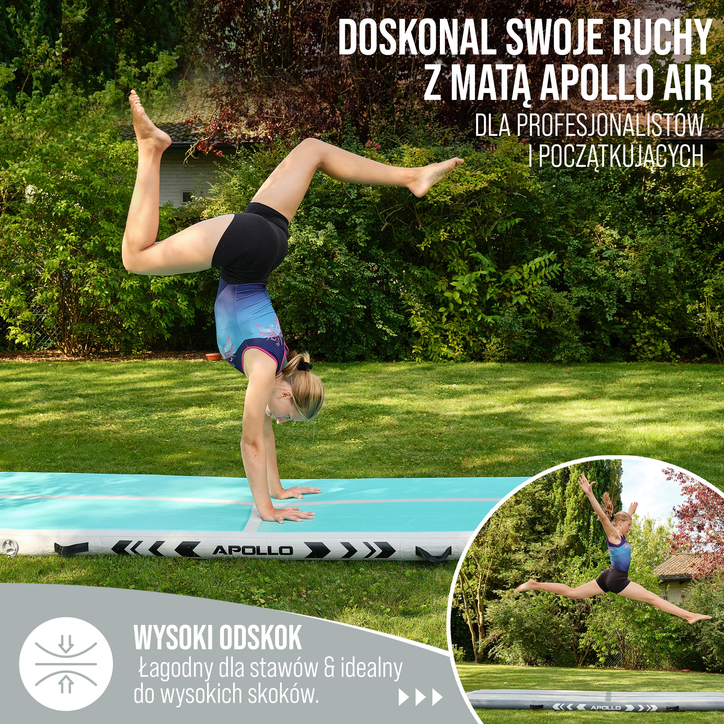 Apollo Funsport PL - Air Mat Pro - Mata powietrzna - Jasnoniebieski - Full Color 400x100x10