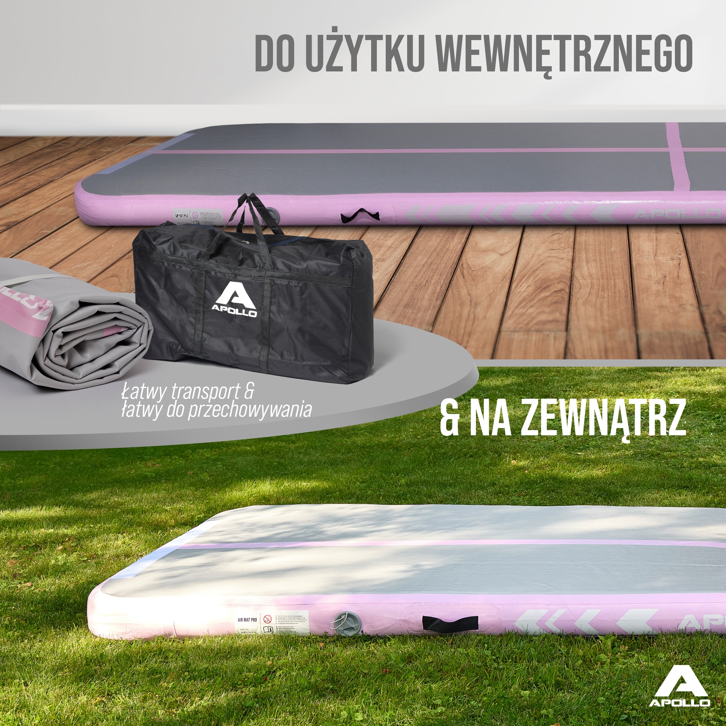 Apollo Funsport PL - Air Mat Pro - Mata powietrzna - Różowy 400x100x10