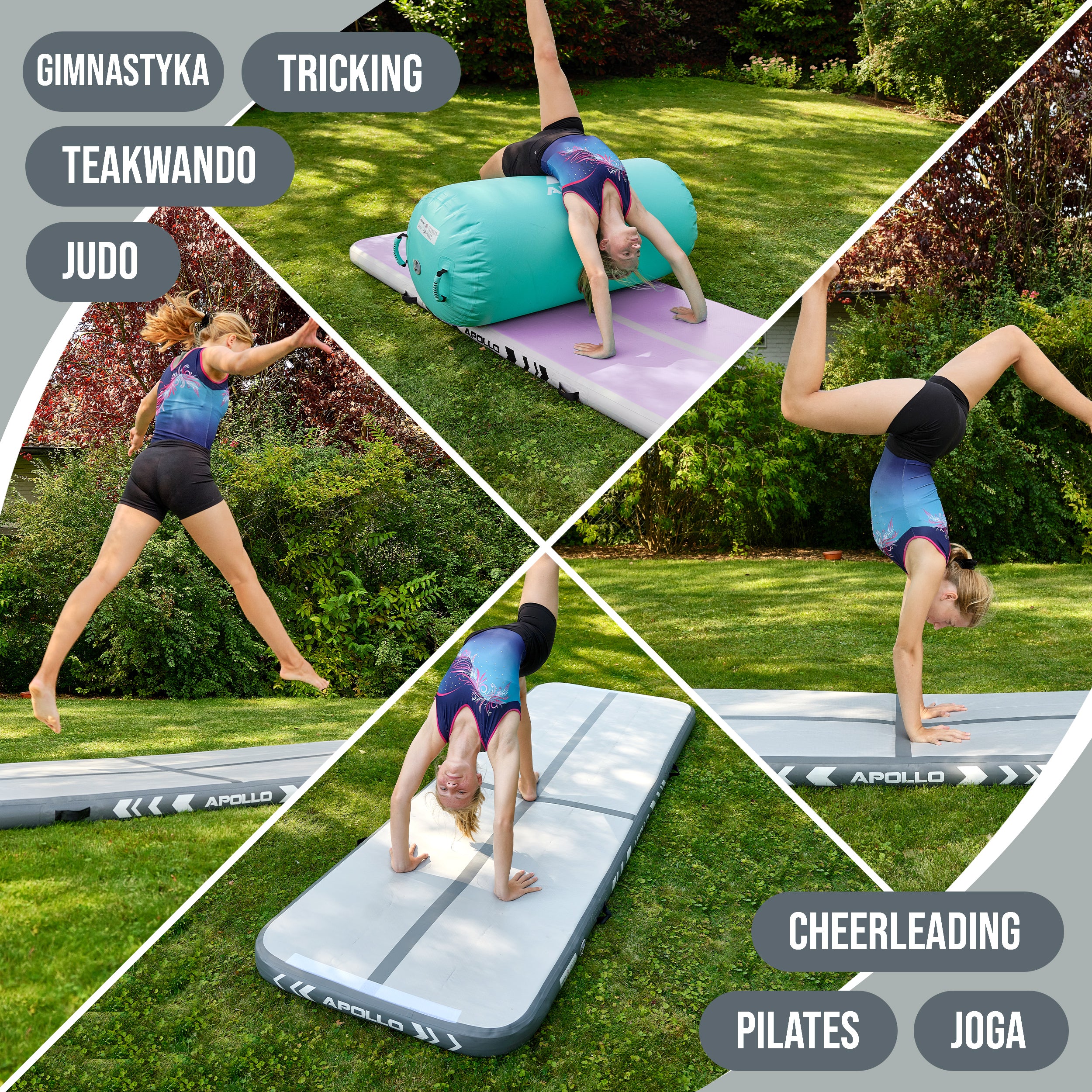 Apollo Funsport PL - Air Mat Pro - Mata powietrzna - Szary 400x100x10