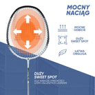 Badminton Set Match Pro 400 - Rakieta do badmintona dla dzieci i dorosłych Biały Czarny